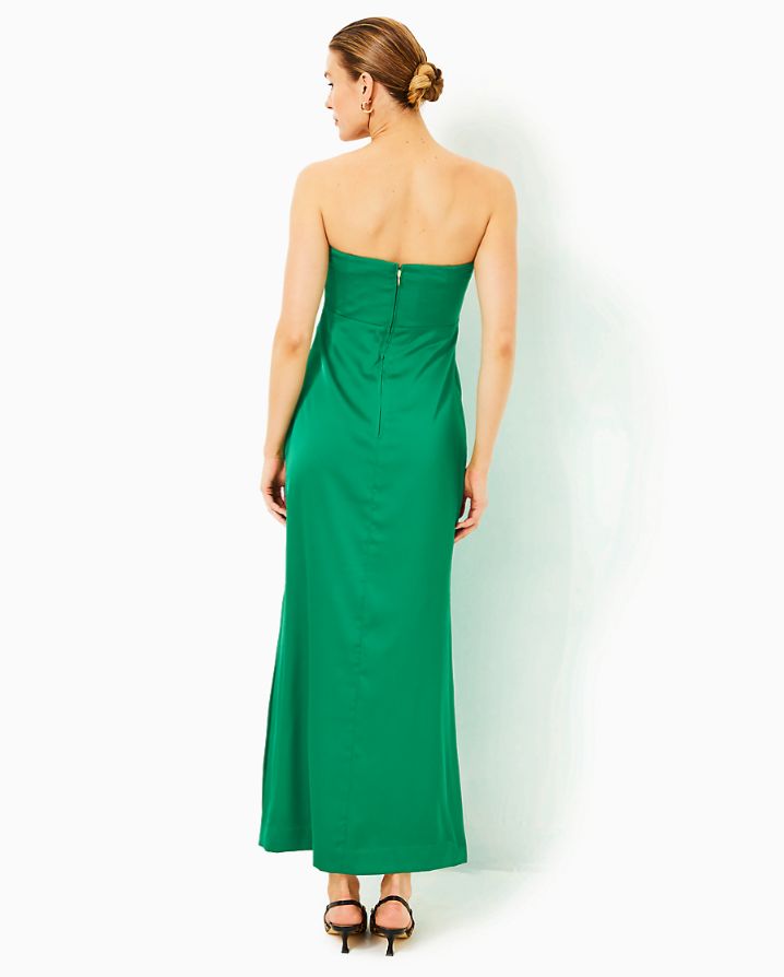 Carlynn Satin Maxi Bow Dress